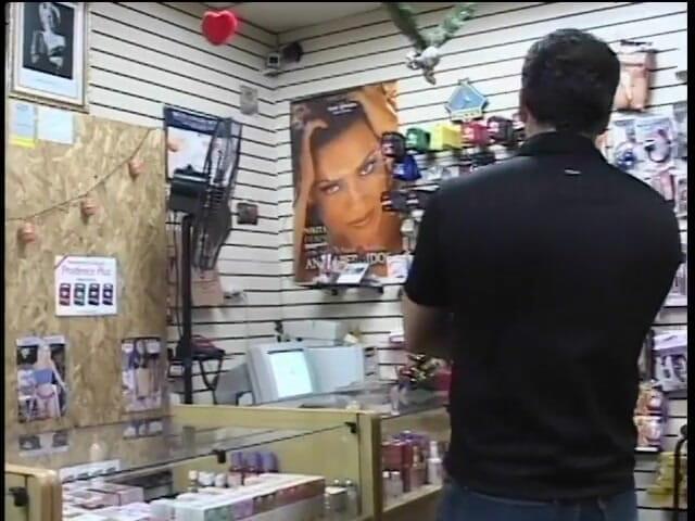 Latina Bang: Young Latine rides big dick in store