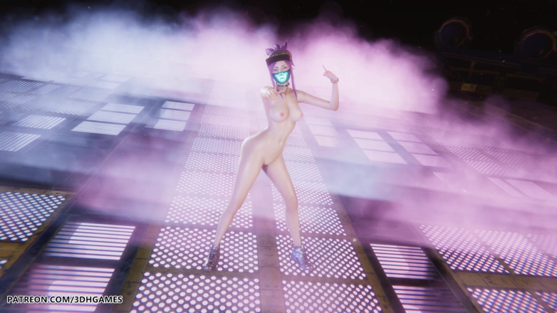 3D-Hentai Games: Mmd Lisa - Futw Akali Sexy Naked Dance League of Legends...