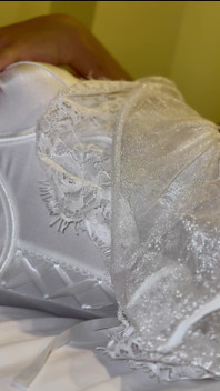 White Stockings Garter Belt Close up Tease