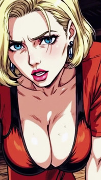 Ai çizgi film orta yaşlı seksi kadın azdırıyor