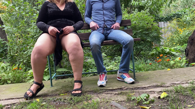 OurFetishLife: Dirty panties after milf's pissing outdoors turns her boy on