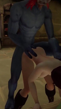 Bu piliç bir siğil tarafından götten sert sikiliyor | Warcraft Porn Parody