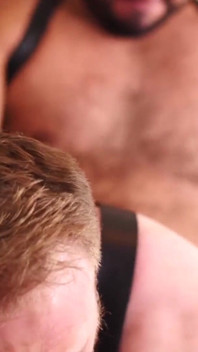 BEARFILMS - Gay bears Angel Ferrari and Harper Davis raw breed