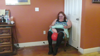 BBW nurse Vicki adventures with friends: Nurse Vicki plays with a rubber ball in a mini...