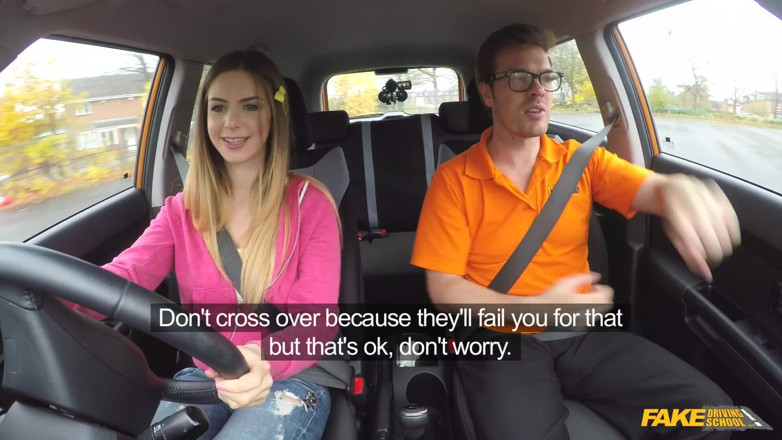 Fake Driving School: Fake Driving College - Italian Student Stella Cox Seduces Instructor for...