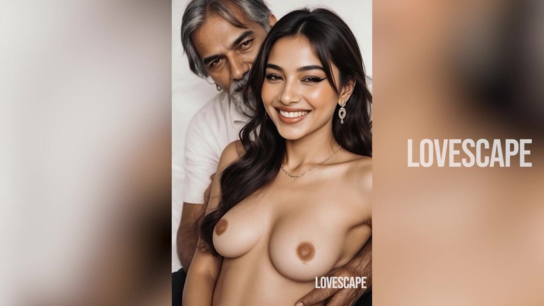 Lovescape: MILF desi bertetek besar berservis di bilik yang penuh dengan...