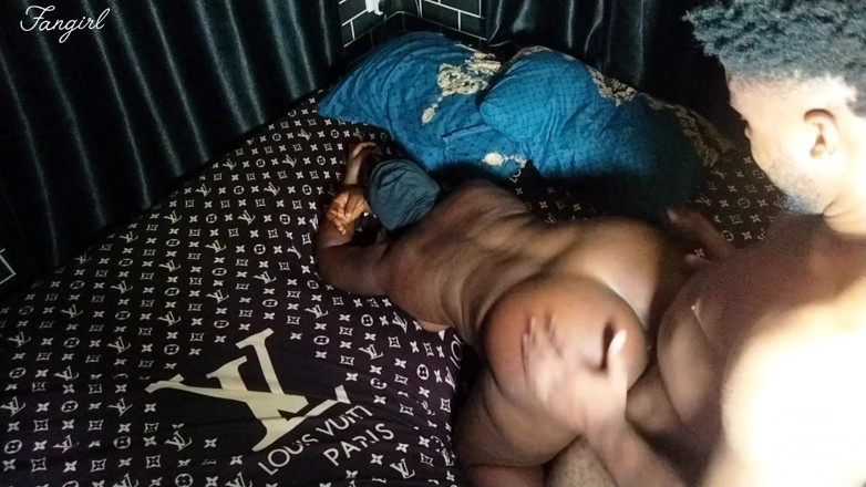 Fan girl: Busy Ebony Boss Lady Ella Gets Worked Out in Both...