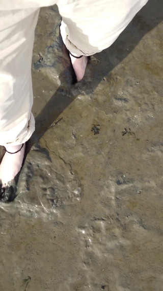 Footfetish: Kurzer Test Im Watt Am Strand Von Horumersiel
