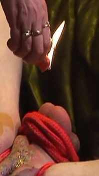 Mature Mistress Binds Masked Sub for Hot Wax Play