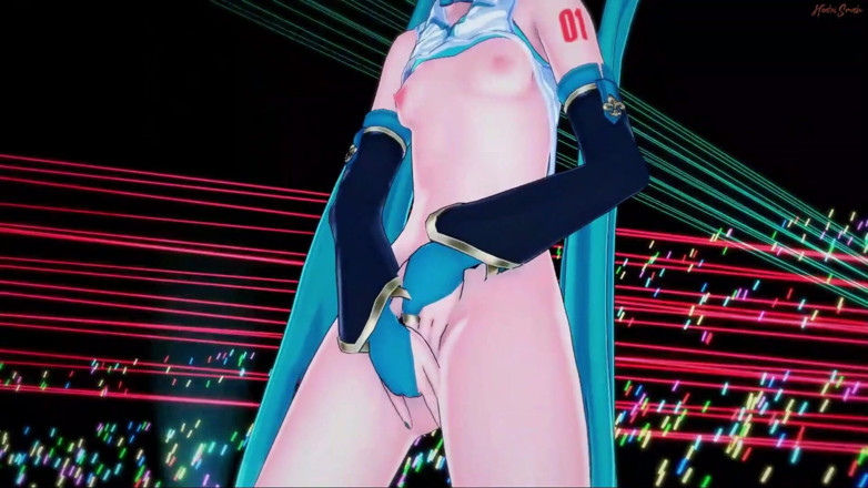 Hentai Smash: Hatsune Miku si prstí živě na jevišti, pak je POV ošukaná...