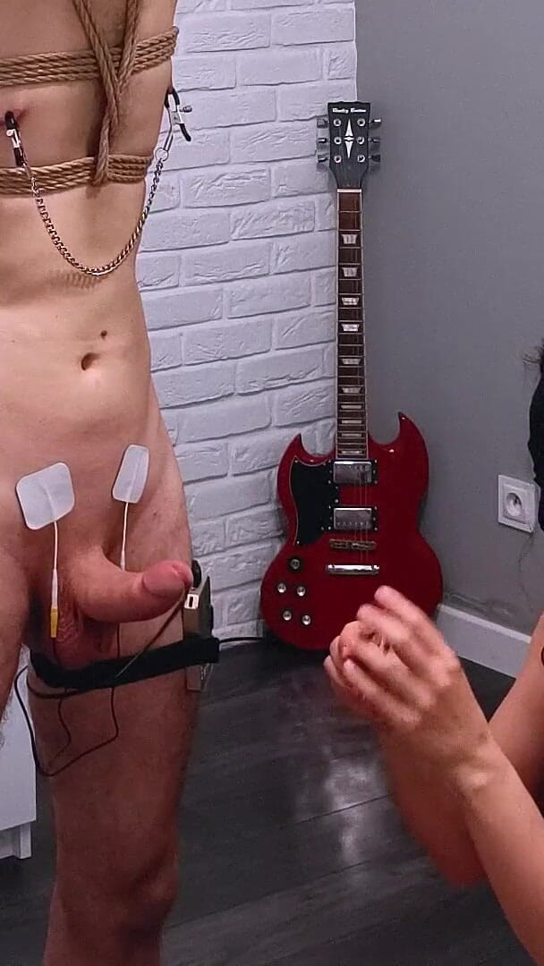 Sinea And Roman: Roman Gets Tied-up, Electrostimulated with Various Toys, and Rewarded with...