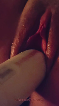 Left with the Hitachi Wand in My Pussy