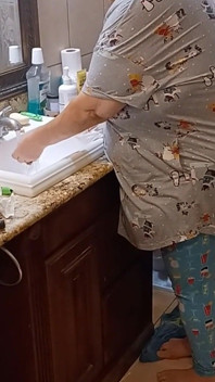 Washing My White Granny Panties for Client!