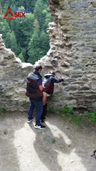 He Fuck My Ass in a Castle, with Visitors Around!