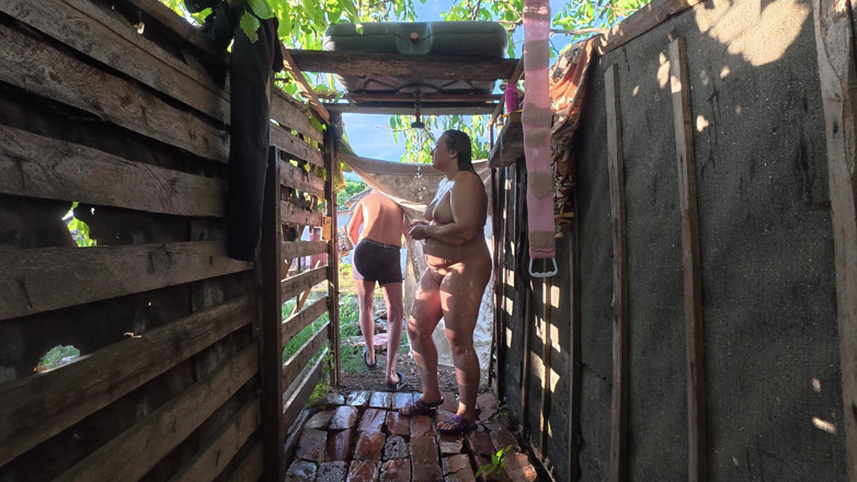 SchoolPrincess: 4K Chubby Girl Soaps Big Wet Tits Beside His Huge...