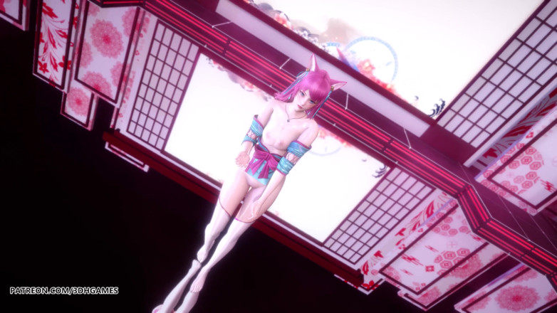 3D-Hentai Games: [MMD] IU - LILAC Spirit Blossom Ahri Sexy Striptease League Of...