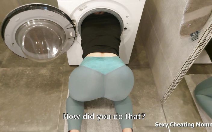 Sexy Cheating Mommy: Nevlastní matka uvízla v pračce, tak ji ošukám, prosí mě,...