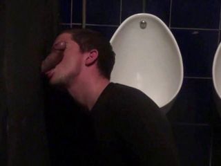 Gaybareback: Dick sucker on glory holes in the toilet