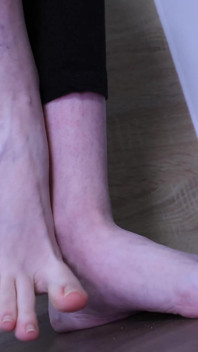 Foot Fetish Teasing with Long Nails on Long Toes