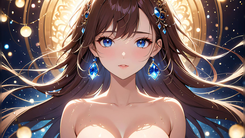 LustRender: Bokeh Dreams: una hermosa joven en luces flotantes