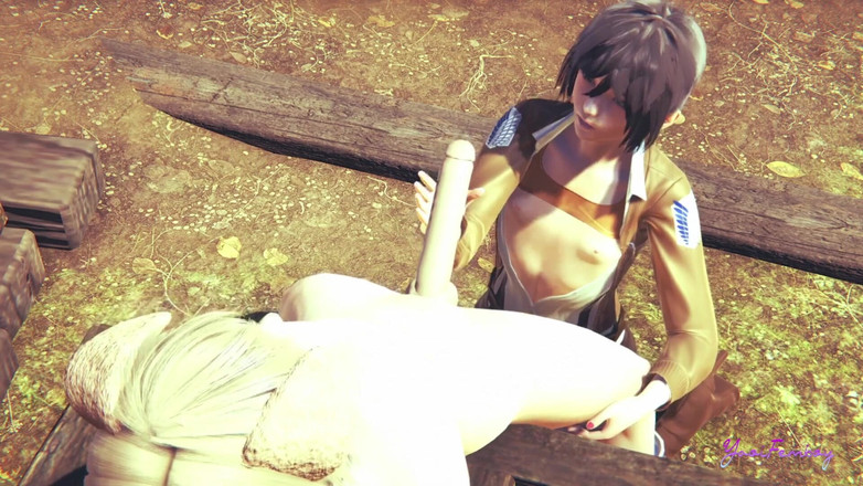 Yaoitube: En titanes Yaoi Femboy - Eren masturbación con la mano y...