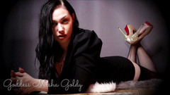Goddess Misha Goldy: For simple jerkers has no purpose; for slaves - yes! Trough...