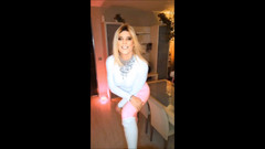 Melissa Glamour: Massives spermashooting in rosa pvc-leggings