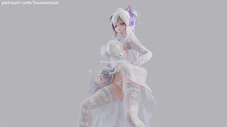 MikuMotion: [mmd] 弱いT-ara花嫁愛の白いシルクのウェディングドレス