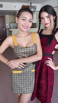 Ladyboystar - dua ladyboys cantik lagi asik ngocok mereka untukku