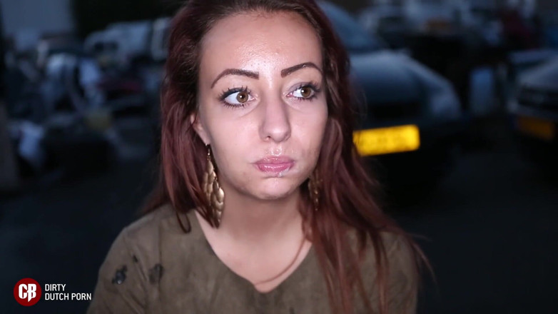 Cumbizz: Dutch teenslut outdoor blowbang and cumswallowe