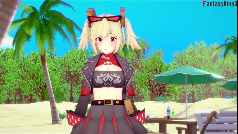 Fantasy king: Burnice Bikini Muie pe plajă - 1 - Zona Zenless Zero (zzz)