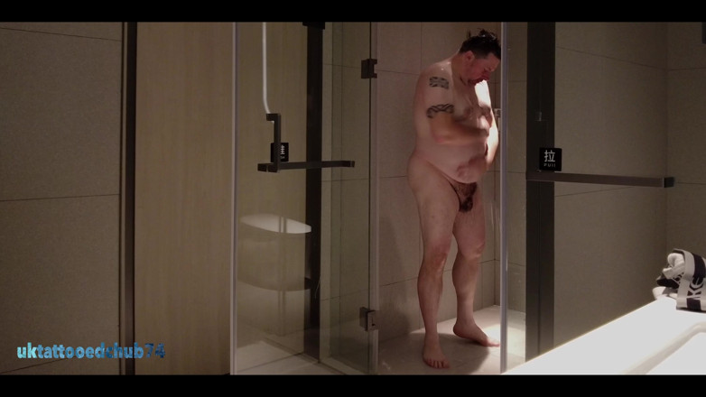 uktattooedchub74: Rugby Guy Strip and Shower