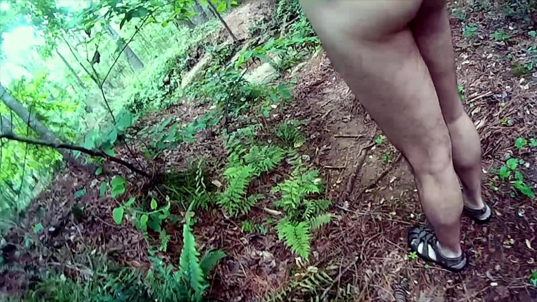 Jon Screcrow: Uncut Cock Nude Walk in the Woods