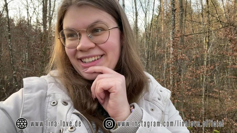 LinaLove_: Deutsches Teen 18j. Ihr Erster Blowjob Outdoor