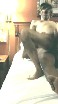 Nypster Sitting on a Big Bareback Black Cock