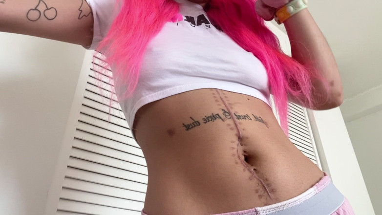 Nali Marie: Scar Fetish Belly Button Fingering Belly Worship Tummy Waist Rubbing...