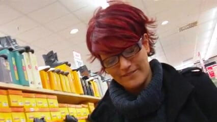 Popp Sylvie: Public masturbation at the shoe store