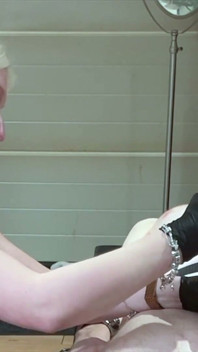 Restrained Edged and Ruined Orgasm in Latex Gloves