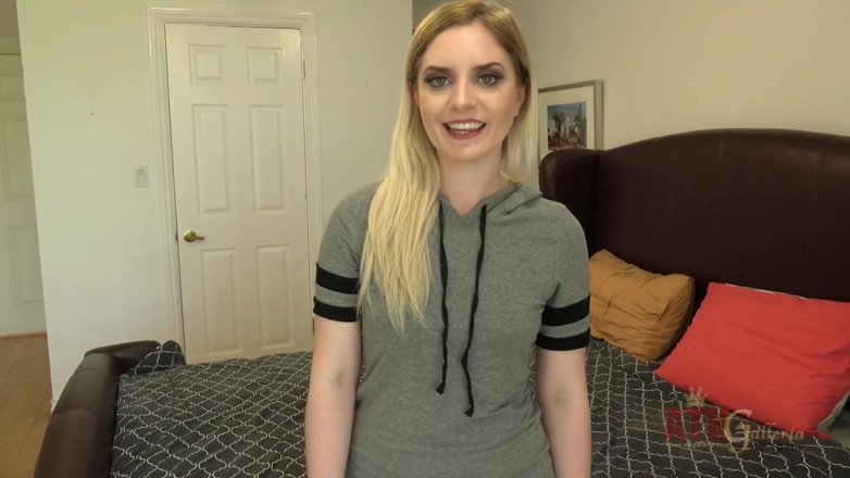 ATKIngdom Fans: Cute blonde babe is masturbating at casting