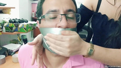 Selfgags femdom bondage: Terapia de casais com médico Martinez