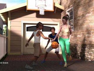 JAE Studio: AWAM #2 Sophia लड़कों के साथ बास्केटबॉल खेलती है।