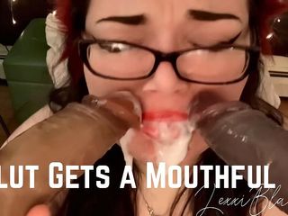 LexxiBakk: Slut gets a mouthful