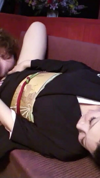 Skinny Japan teen with hairy pussy helped to masturbate and banged