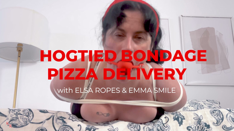 BONDAGE KINK - KINKY ROPES: Rozvoz pizzy svázané bondage