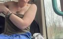 MistressWriggler: Bare Boobies as a Bus Wanker! I Play with My...