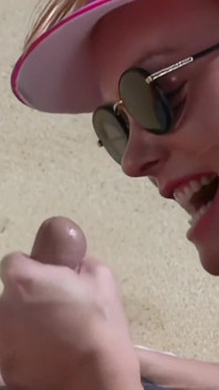 Crystal Wilder Fucked Hard on the Beach by Two Big Cocks