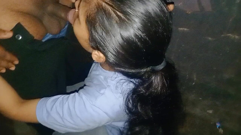 NikiRathod: Blowjob Series Having Blowjob Behind the Truck at Midnight