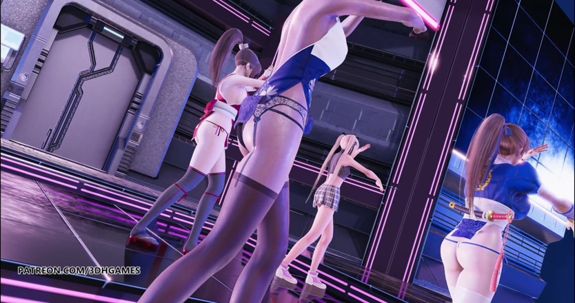 3D-Hentai Games: [MMD] Glide striptease Marie Rose Mai Shiranui Tamaki Kasumi doa...