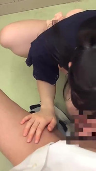 I Get Unusually Excited by the Pantyhose That I Can See Behind the Loose Crotch of the Girl Who Is Giving Me a Thick Blowjob!