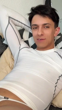 From Youtube Live to Full Load - Leo Latte in Thong & Cock Ring